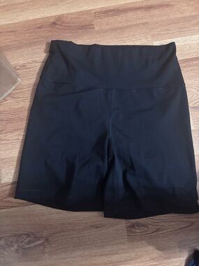 Black High-Waist Active Shorts